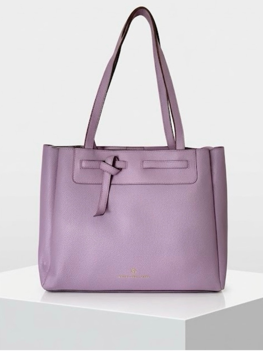 Nanette Lepore Lavender Tote Leather Tote with Knot Accent